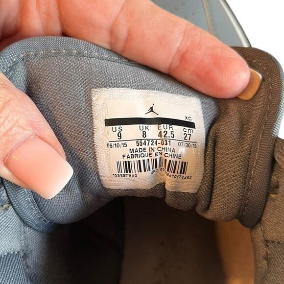 Nike Air Jordon 1 Mid Cool Gray Mens Size 9 Rare 2015 - Picture 10 of 10